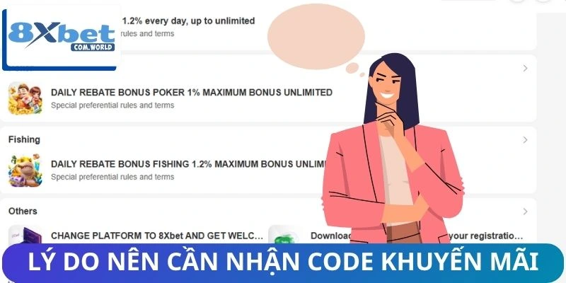 Bật Mí Loạt Code Ưu Đãi Từ 8XBET Cực Chất, Dễ Sử Dụng 3 Nguyên nhân nên sử dụng Code khuyến mãi