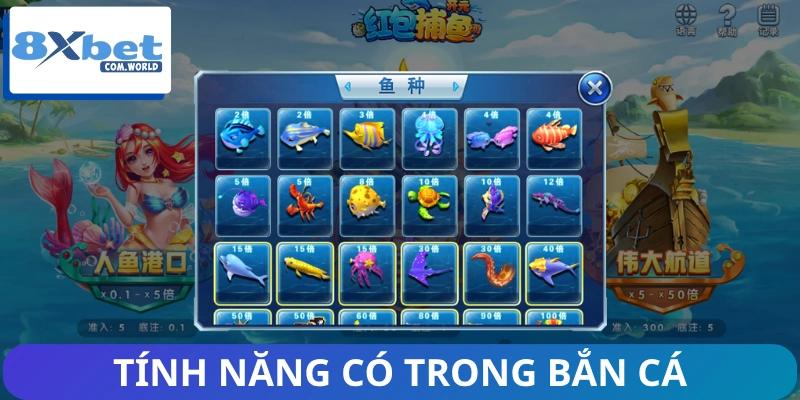 Tất Tần Tật Về Game Bắn Cá Ăn Xu 8XBET Bạn Không Nên Bỏ Lỡ 2 Giới thiệu các tính năng độc đáo của game bắn cá ăn xu