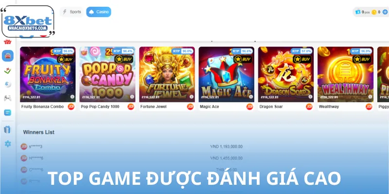 Danh mục game cùng kèo cược đều hấp dẫn người chơi
